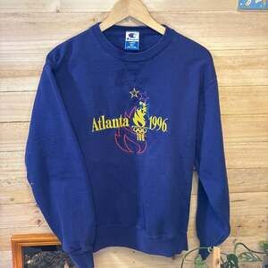 Vintage 1996 Atlanta Olympics Embroidered Champion Crewneck Sweatshirt Size Larg